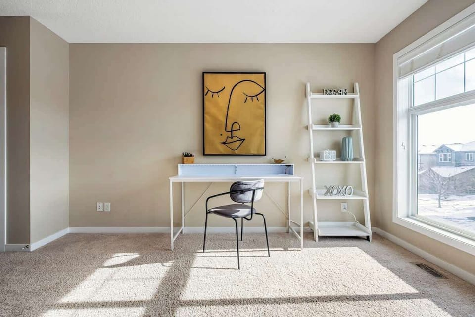 Bright and modern workspace with serene views!