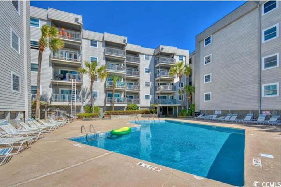 Pool view from beach