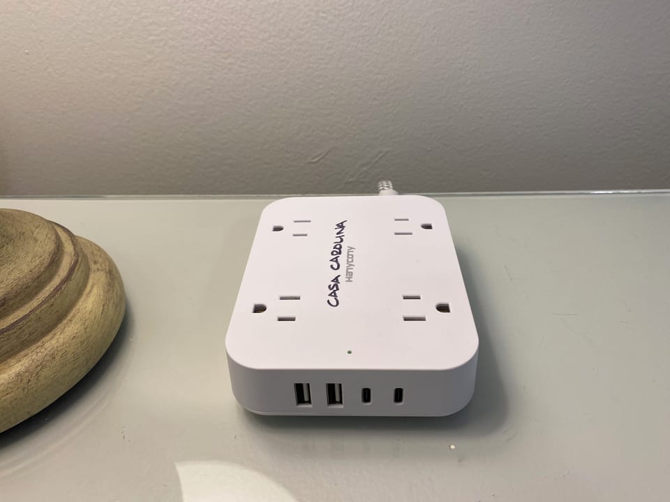 Front bedroom charging station
