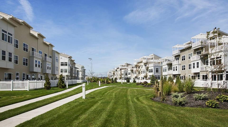 Landscaped park behind the house
