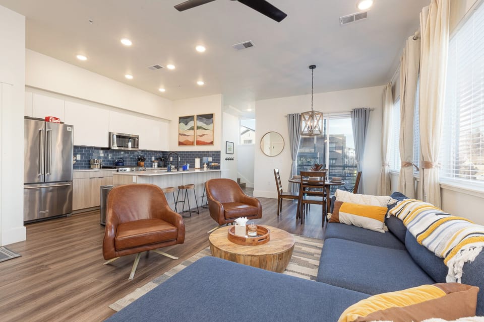 This Is A Full View Of The Downstairs With A Little Balcony Too