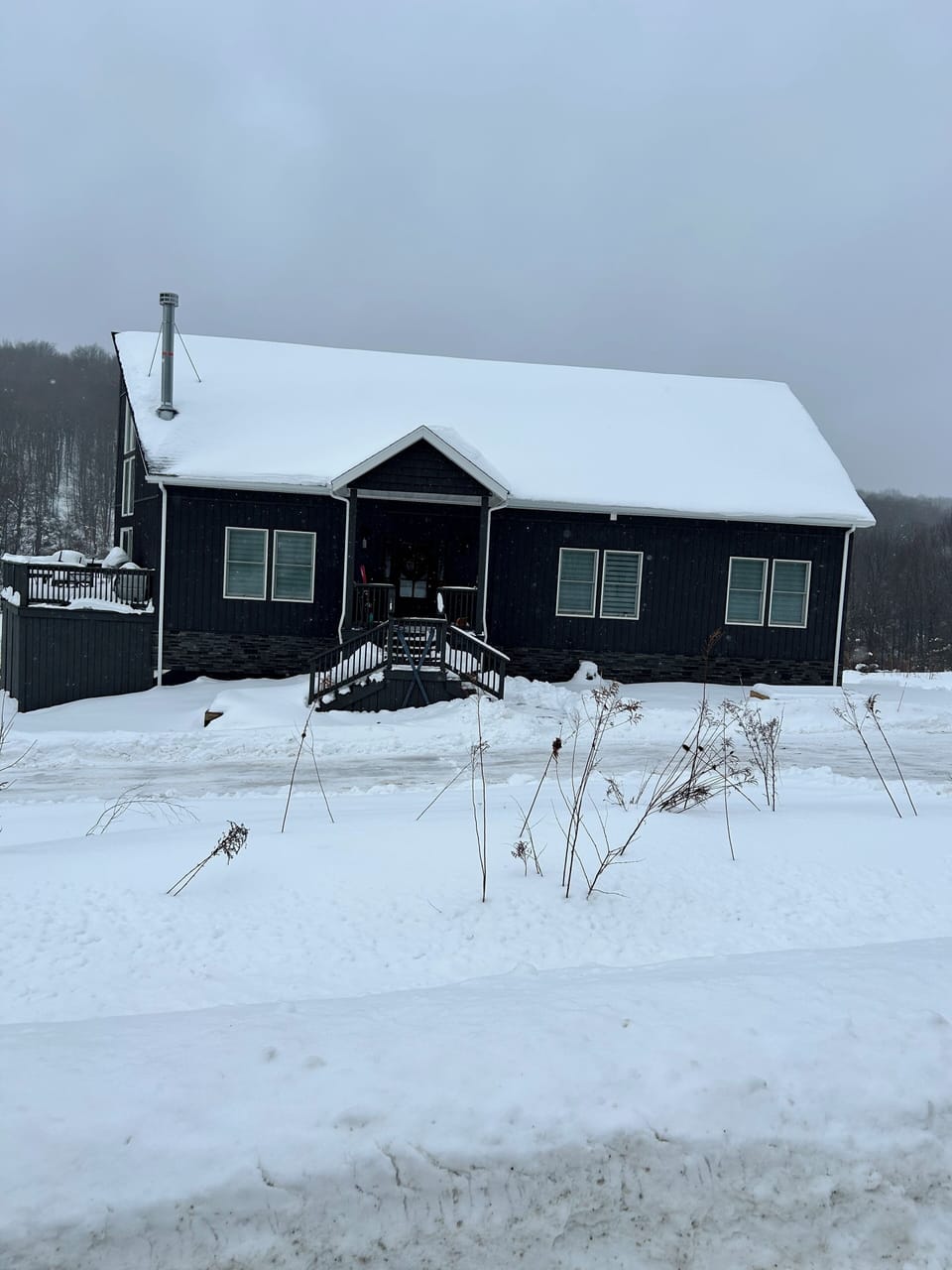 Chalet main entrance , guest apartment side ground level entrance 