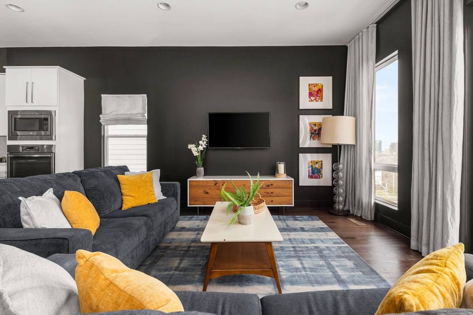 Spacious Living Room at Nashville's Archer 19: Relax in Style