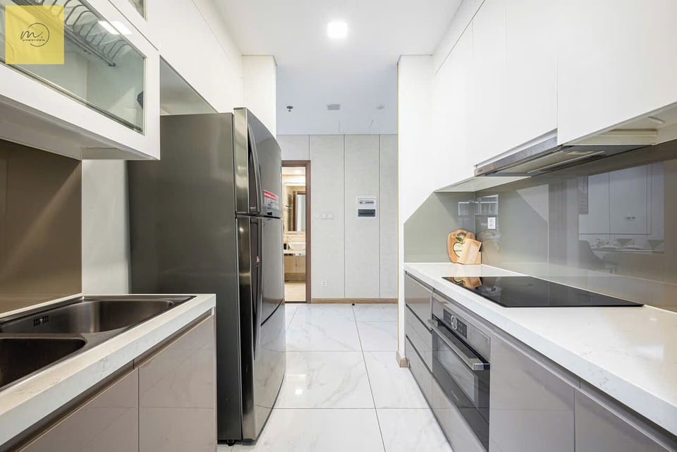 Luxury Apartment, 1 Bedroom, Balcony, City View | Private kitchen | Fridge, microwave, stovetop, dishwasher