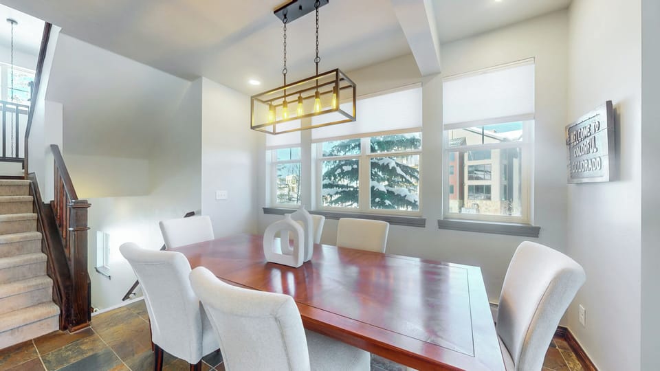 Dining table - Dining table comfortably seating six
