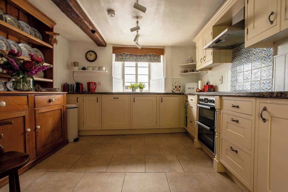 Country house kitchen with modern appliances