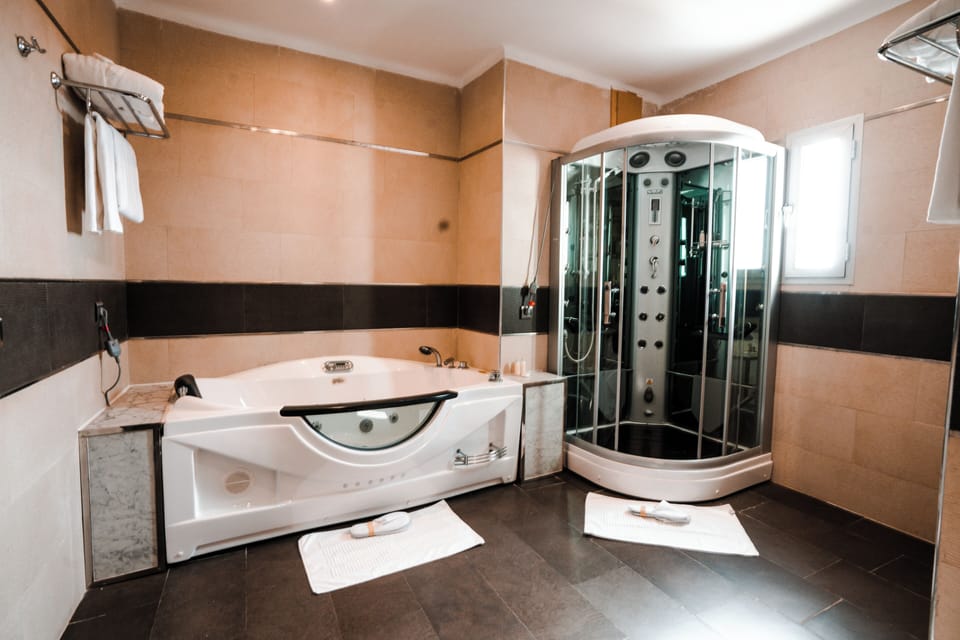Presidential Suite | Bathroom | Hair dryer, towels, soap, shampoo