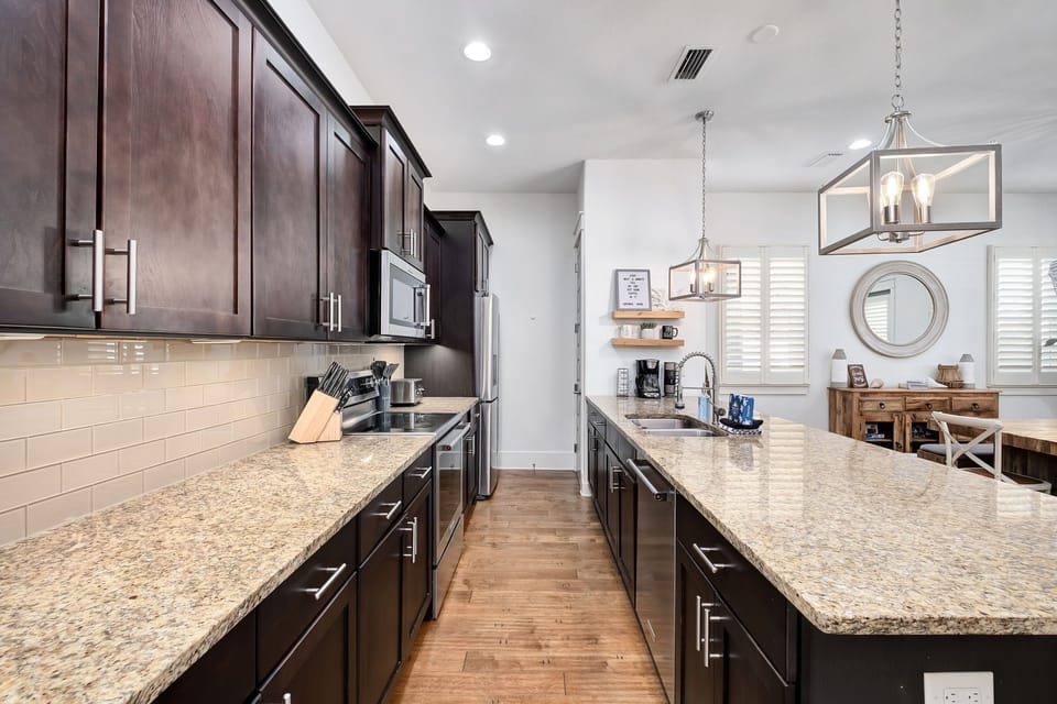 Various appliances included for a variety of cooking needs.