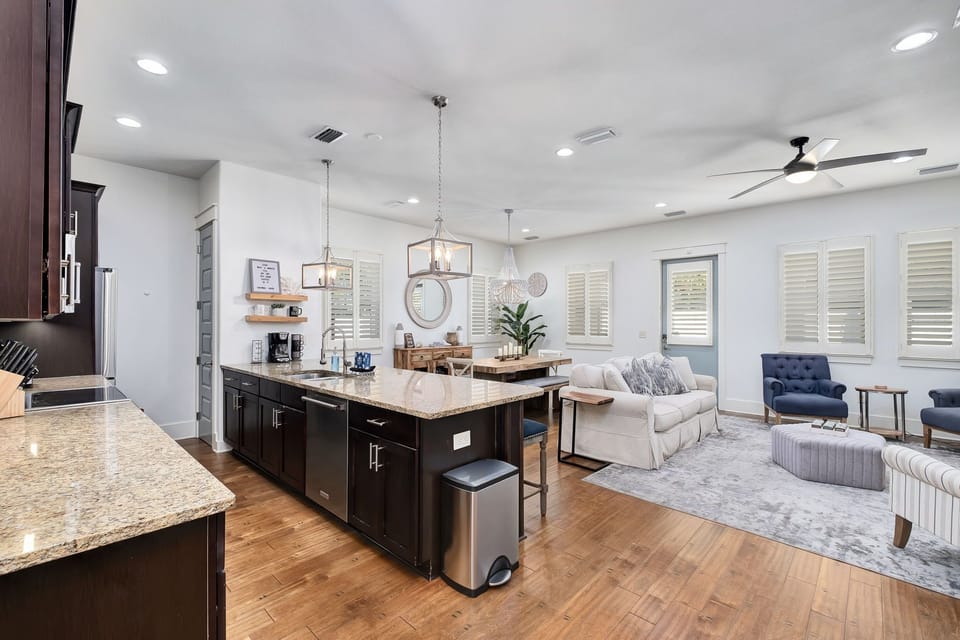 The open-concept design allows the whole family to come together.