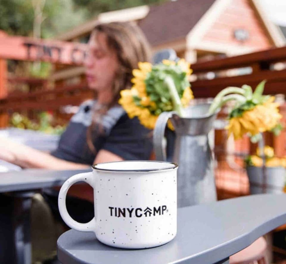 Start your morning with coffee on the deck overlooking the canyon