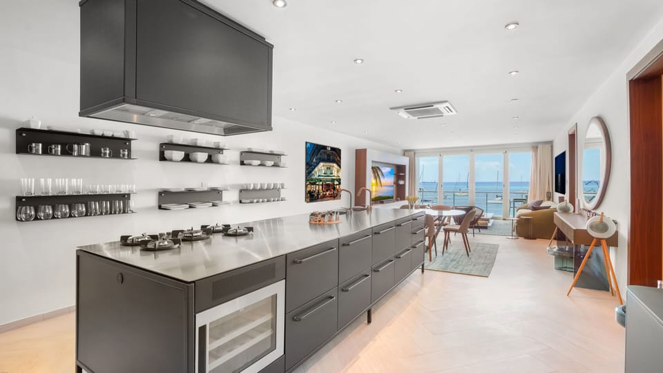 Kitchen, Dining, & Living Area