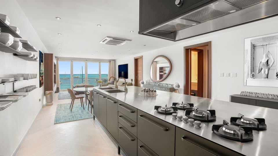 Kitchen, Dining, & Living Area