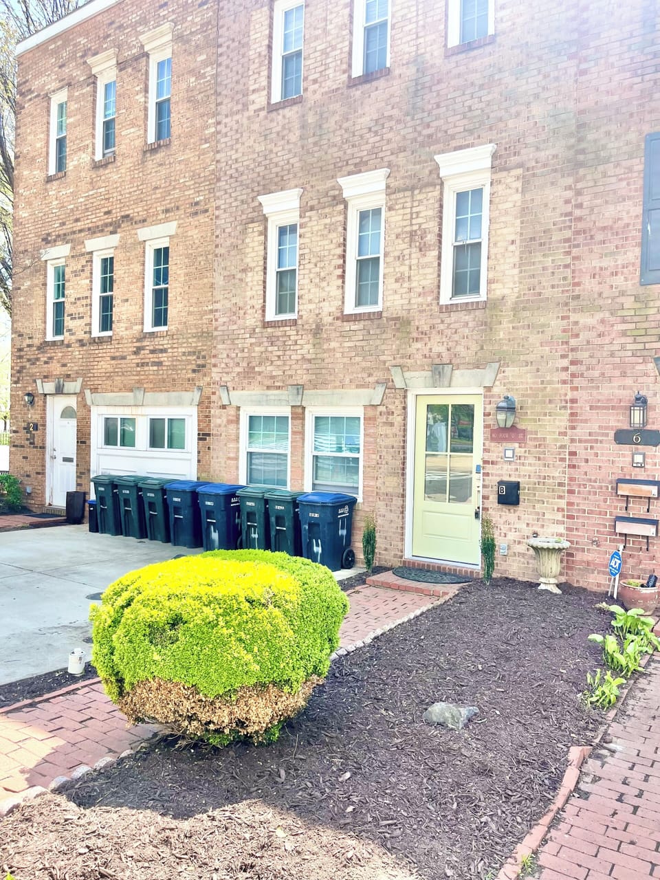 Front of house with guest parking area