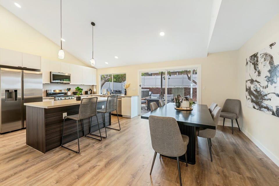 Dining area and kitchen