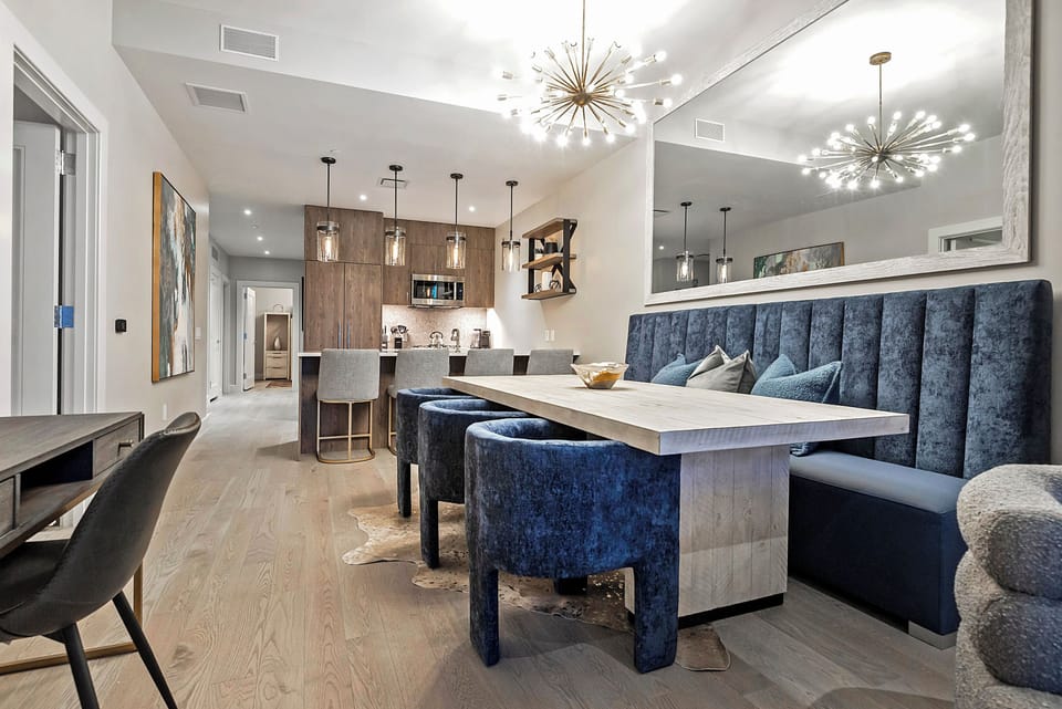 Dining area and kitchen