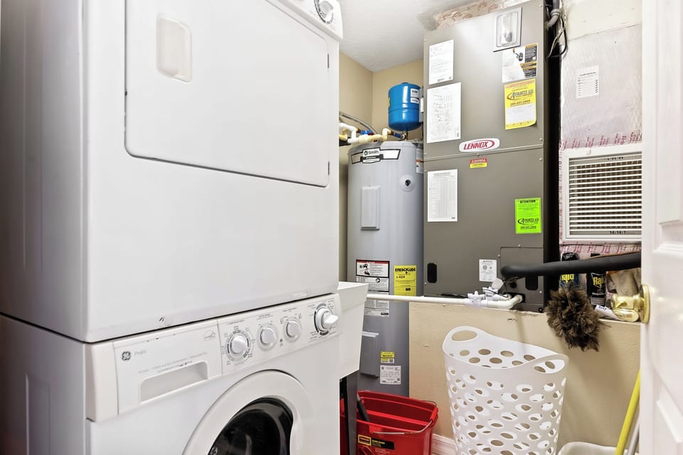Full size washer and dryer available for use