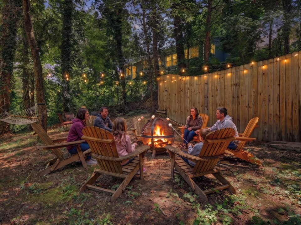End the day with stories and s'mores around the fire