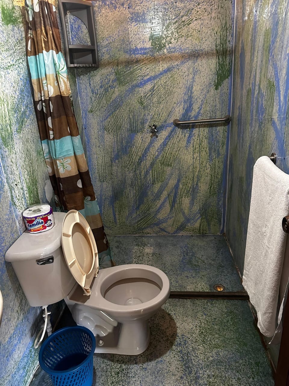 Basic Double or Twin Room, Balcony, Beach View | Bathroom | Shower, towels, soap, toilet paper