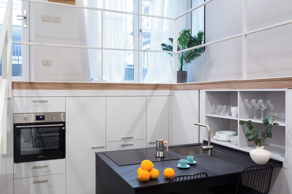 Studio 2 Levels | Private kitchen | Fridge, oven, stovetop, dishwasher