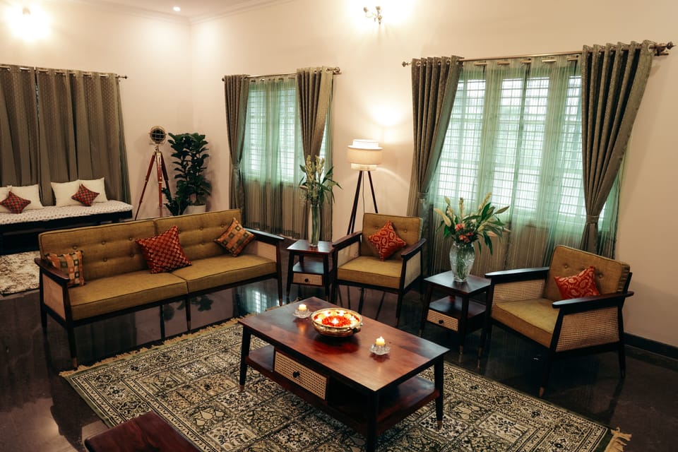 Villa, 4 Bedrooms | Living area | 55-inch Smart TV with cable channels