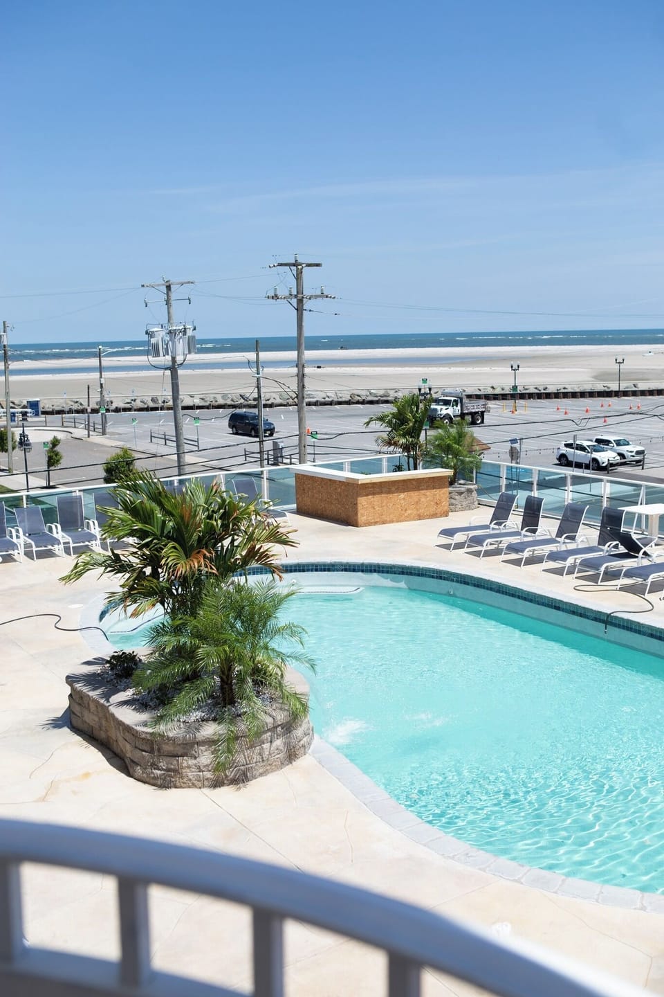 Pool and ocean just steps away
