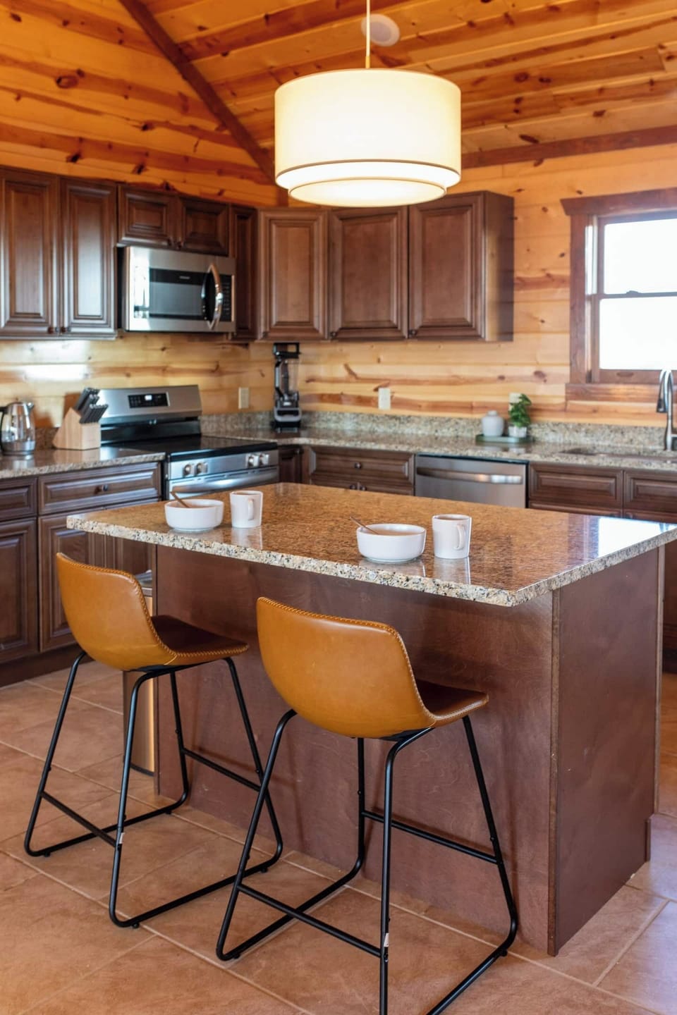 Seating at the island for kids or adult to use as you cook or just as a place to sit and enjoy. 
