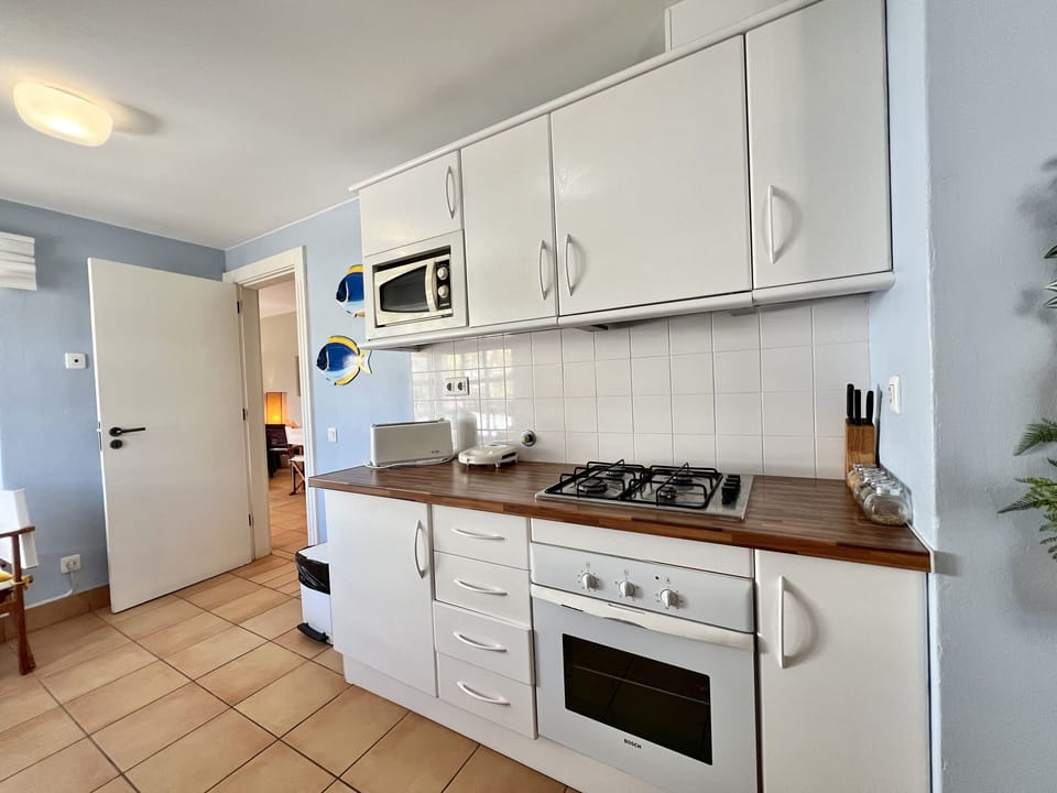 Microwave, oven, coffee/tea maker, toaster