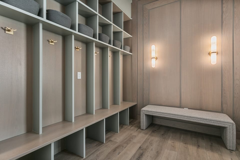 Indoors, Room, Bench, Furniture, Lamp