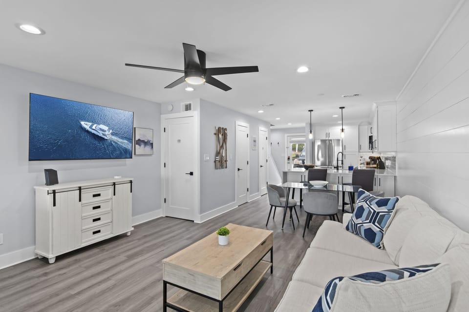 2nd Floor has the Primary Living Space has a Remodeled, Fully-Stocked Kitchen with GULF VIEWS!