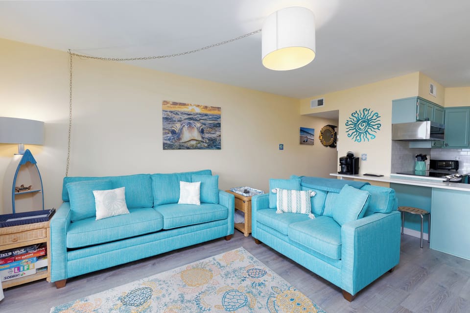Plenty of room for your group to relax, have a movie night, or just watch the waves