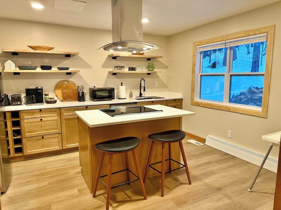 Fully equipped kitchen with induction range