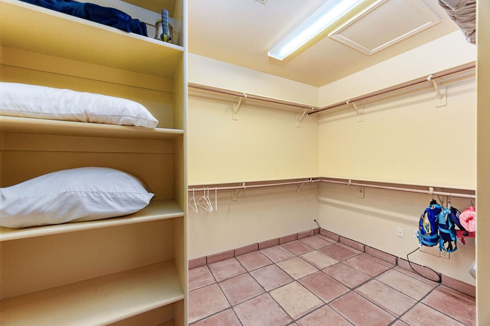Large walk-in closet offering ample storage space.
