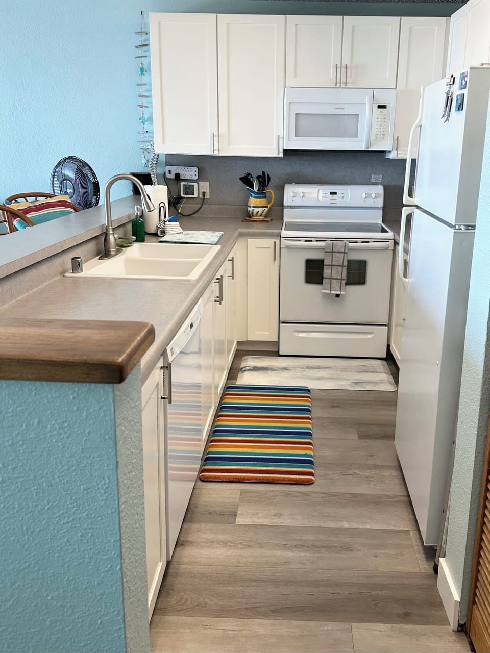 Fully stocked kitchen with everything needed for a gourmet meal.