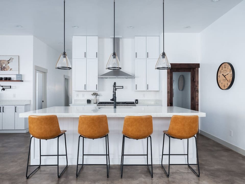 Kitchen island with additional seating
