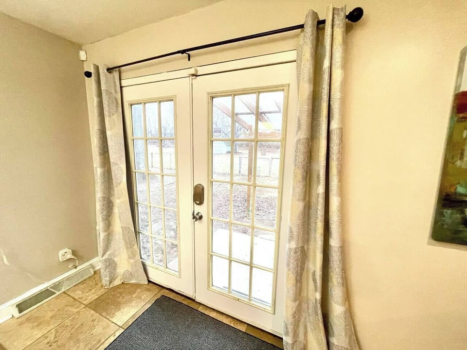 Backyard access with French doors