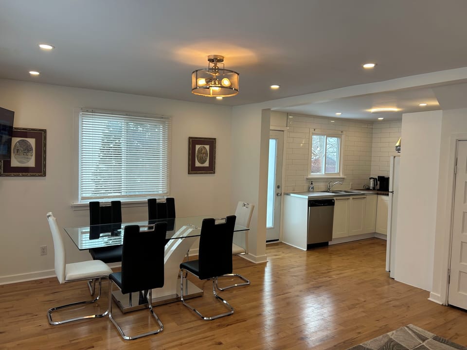 Open concept dining living kitchen