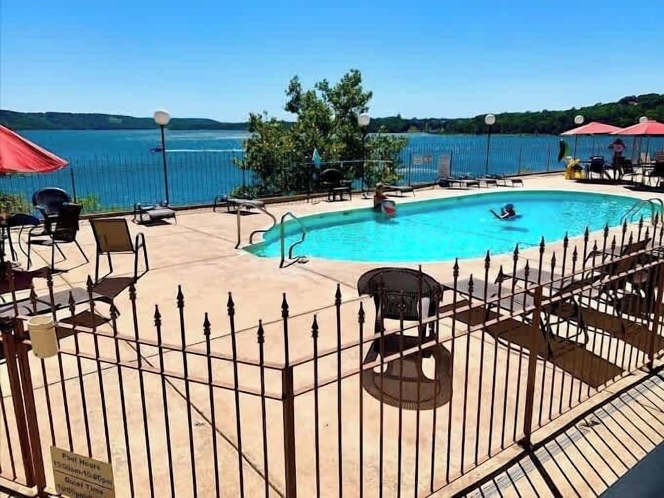 You have access to this beautiful pool with a view