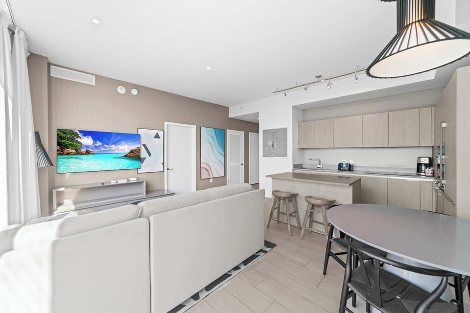 Condo, Multiple Beds, Hot Tub, Ocean View (Unparalleled Atlantic Penthouse) | Living area | 50-inch flat-screen TV with digital channels