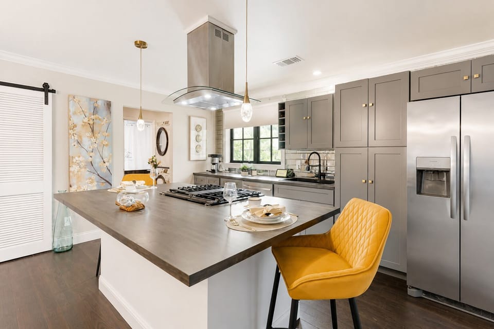 Enjoy seamless conversation in this cozy, open-concept space, whether you're in the kitchen or relaxing in the living room.