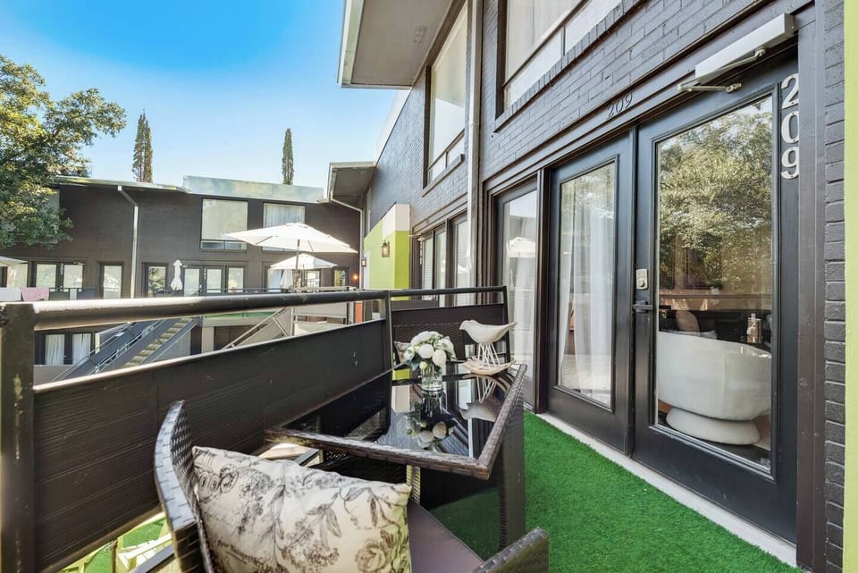 Enjoy the outdoors with comfortable balcony seating, perfect for relaxing while taking in the views and fresh air.