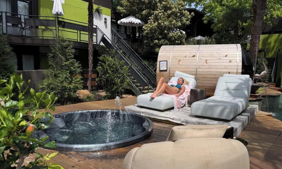 Soak away in our jacuzzi. Available to all guests. 