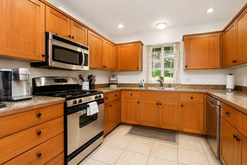 Well-stocked kitchen ready for everything from quick breakfasts to family feasts
