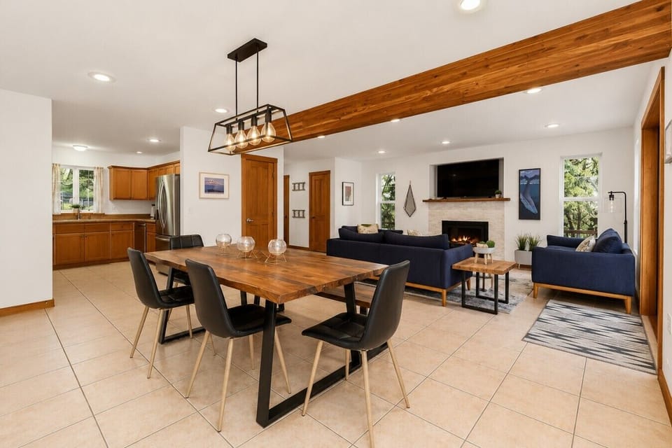 Bright and spacious gathering space perfect for meals, conversations, and family time together.