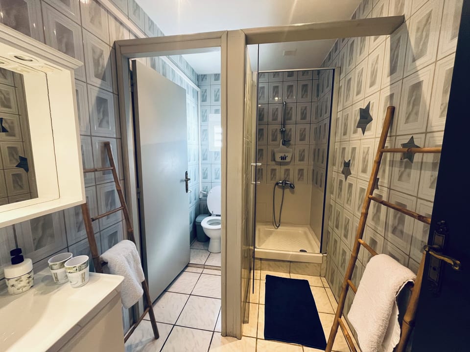 Apartment | Bathroom | Shower, hair dryer, towels, soap