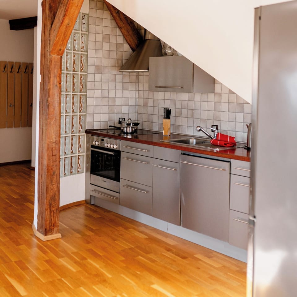 Luxury Apartment, City View | Private kitchen | Stovetop, dishwasher, espresso maker, coffee/tea maker