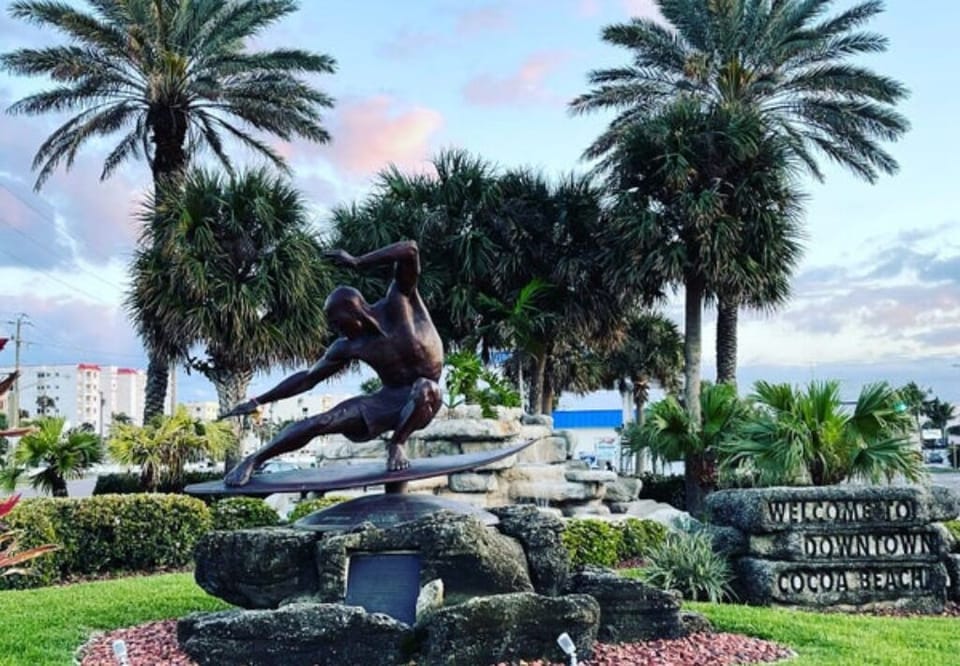 Famous downtown Cocoa Beach nearby