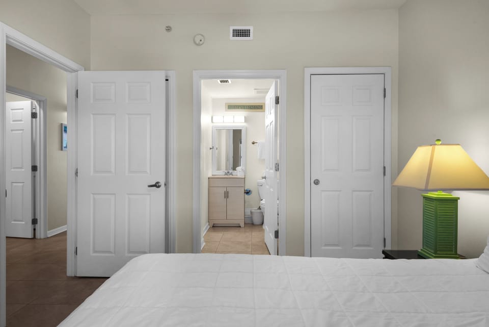 Guest bedroom has an attached bathroom