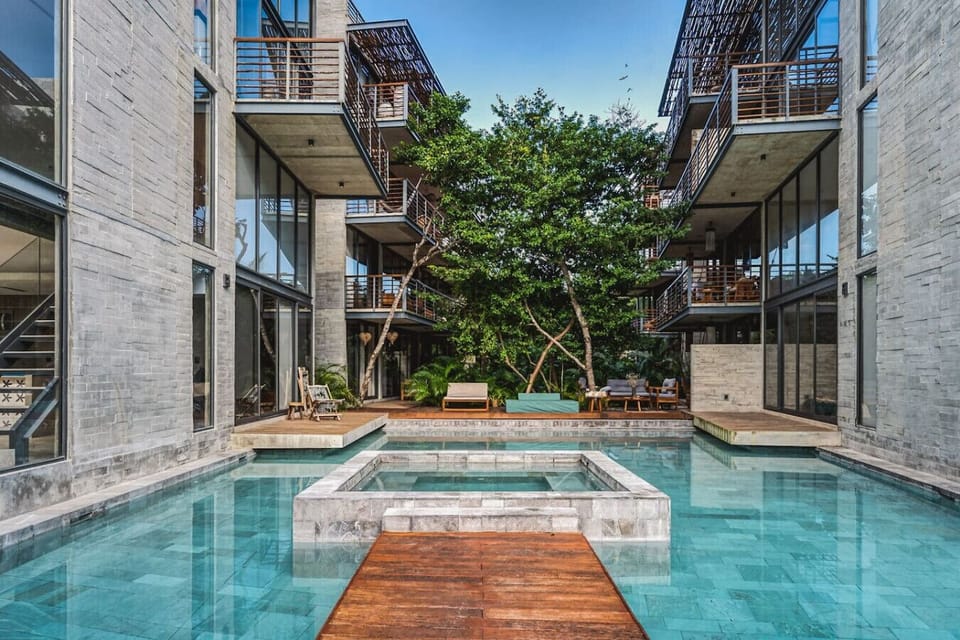 Enjoy over 4 jacuzzis in our development