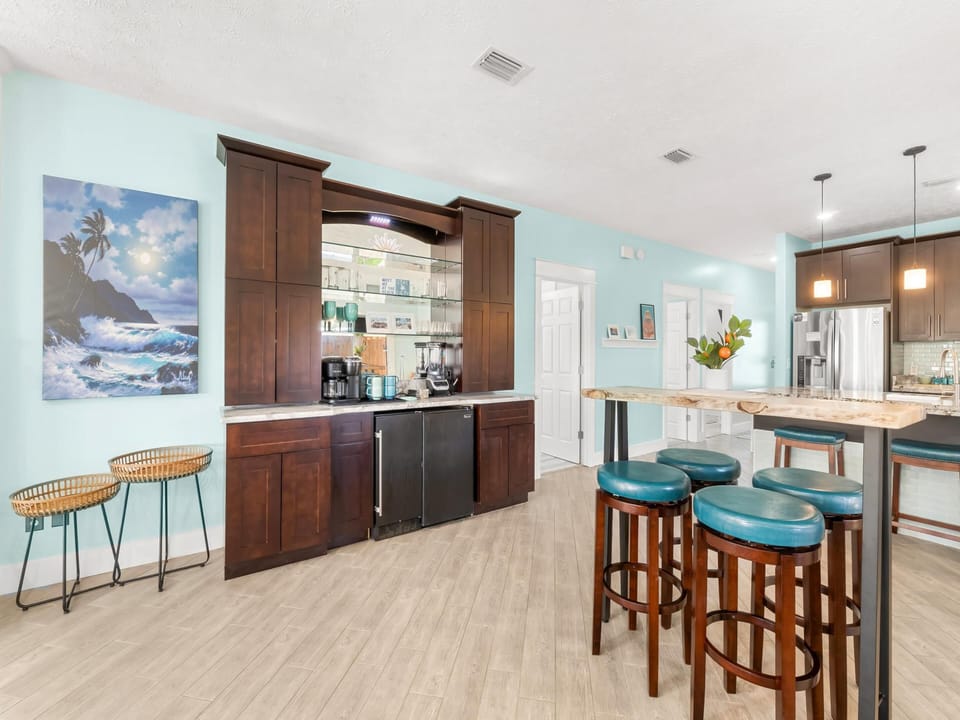 Dining Area - Built-in Buffet - Ice Maker+ Mini Fridge