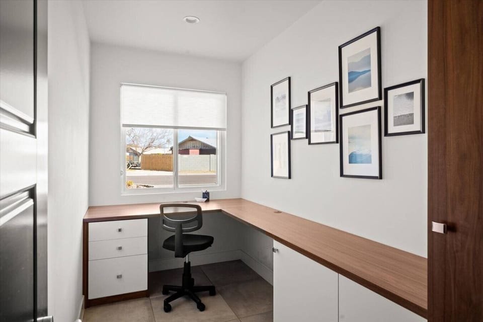 A dedicated working space - perfect spot for someone who`s working remotely.